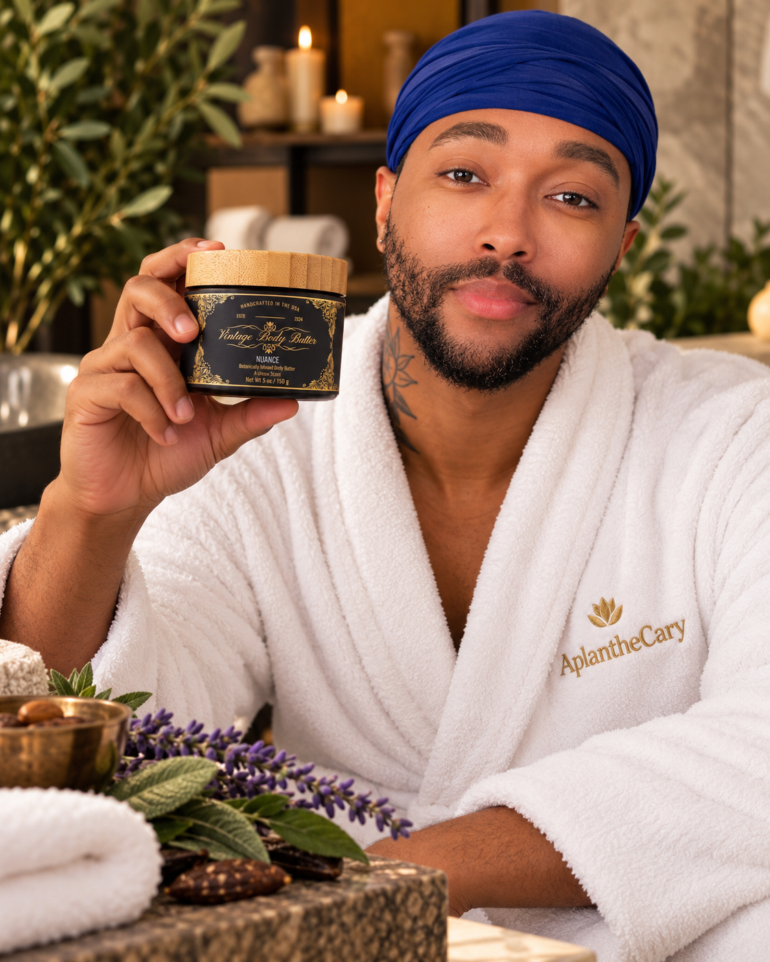 AplantheCary founder holding Nuance body butter