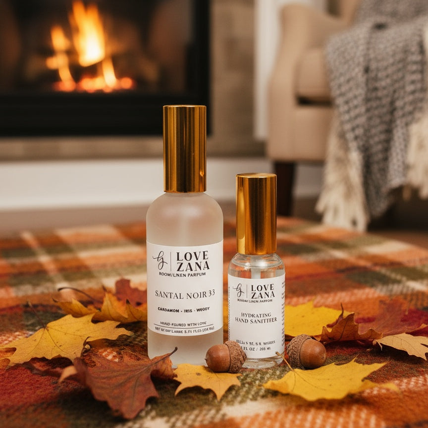 Santal Noir 33 - Indulgence Bundle with Love Zana Room Spray and Hydrating Hand Sanitizer