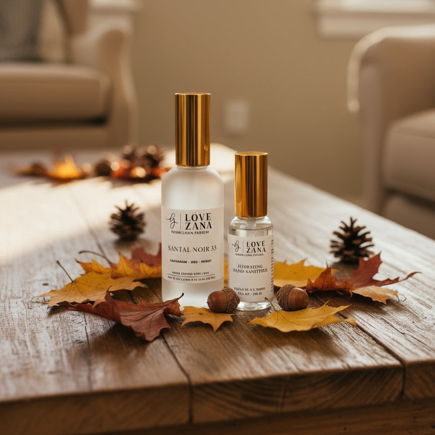 Santal Noir 33 - Indulgence Bundle on wood with leaves